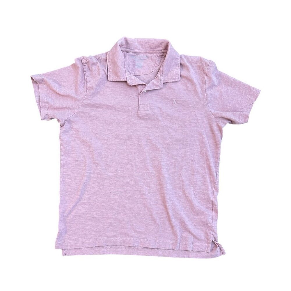 American Eagle Polo Shirt Men’s Size Medium Salmon Pink 100% Cotton